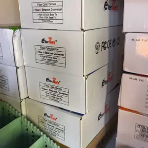 【Support POE】100Mbps 2F4E Converter 4 RJ45 2 SC Ethernet Fiber Converter non atau dengan adaptor 5V-12V power input