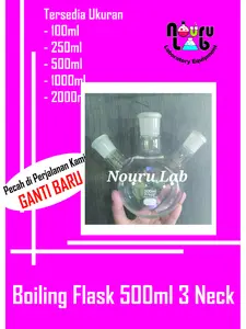 Boiling 500ml 3 neck - boiling 500ml leher 3