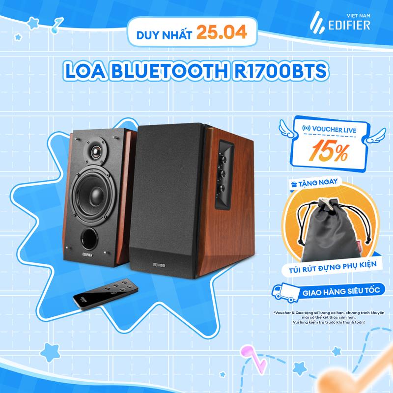 Bộ loa Bluetooth Bookshelf Edifier R1700BTs Điều khiển từ xa Treble trên loa Nghiêng với góc 10 độ | Hàng chính hãng Bảo hành 15 tháng Củ Loa Nghe Nhạc
