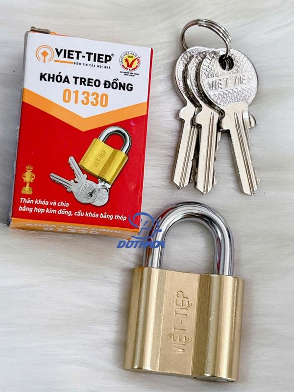 Ổ Khóa Mini Đồng Thau Việt Tiệp 1330 - Hàng Việt Nam Chất Lượng Cao