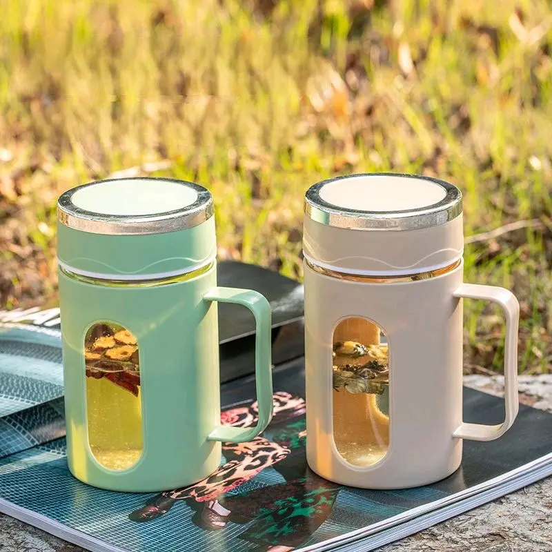 B (B136) MUG JAR / GELAS KACA GAGANG 450 ML TANPA BOX