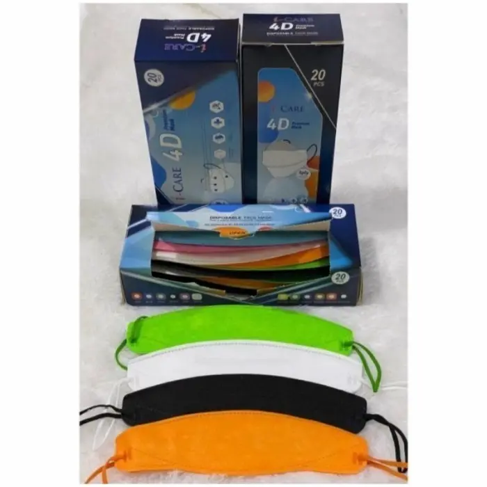 Masker 4D Kf94 EVO PLUSmed 3PLY - Warna Cerah, Desain Convex yang Nyaman, Perlindungan Efektif, Paket Isi 20, Teknologi Canggih, Kualitas Premium, Sertifikasi Kemenkes - Lindungi Diri dengan Gaya! 3