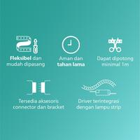 Gambar Lampu Philips LED Strip HLS168 9W/M 50M 3000K Kuning dari Philips lighting Jakarta Kota Administrasi Jakarta Timur 3 Tokopedia