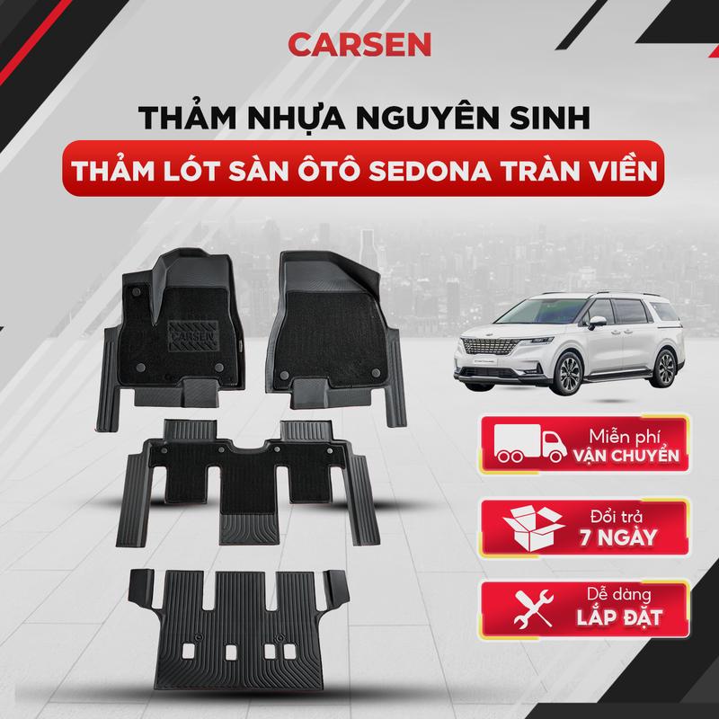 Tràn Viền Thảm Sàn Xe Kia Sedona 2015 - 2021 - Chống Nước Không Mùi Ngăn Bụi Bẩn - CARSEN VIET NAM