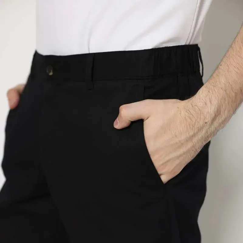 CELANA PRIA CHINO Slimfit Panjang Kantong Katun Stretch Twill Baggy Casual Formal Santai Kantor HITAM - CNB