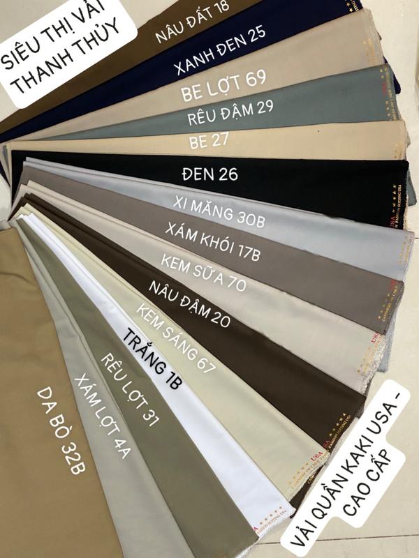 VẢI KAKI USA NGÔI SAO LOẠI 1 - (FORM TIÊU CHUẨN) MAY QUẦN NAM CÔNG SỞ.