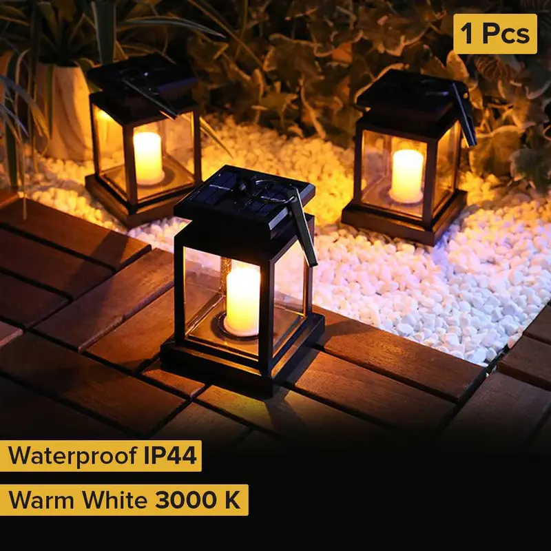 DUOGU Lampu Taman Hias Lentera Solar Power Waterproof Warm White - EM301 0