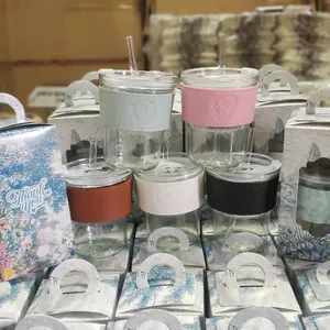 souvernir gelas sedotan bottle kaca praktis dibawa kemana-mana tumbler
