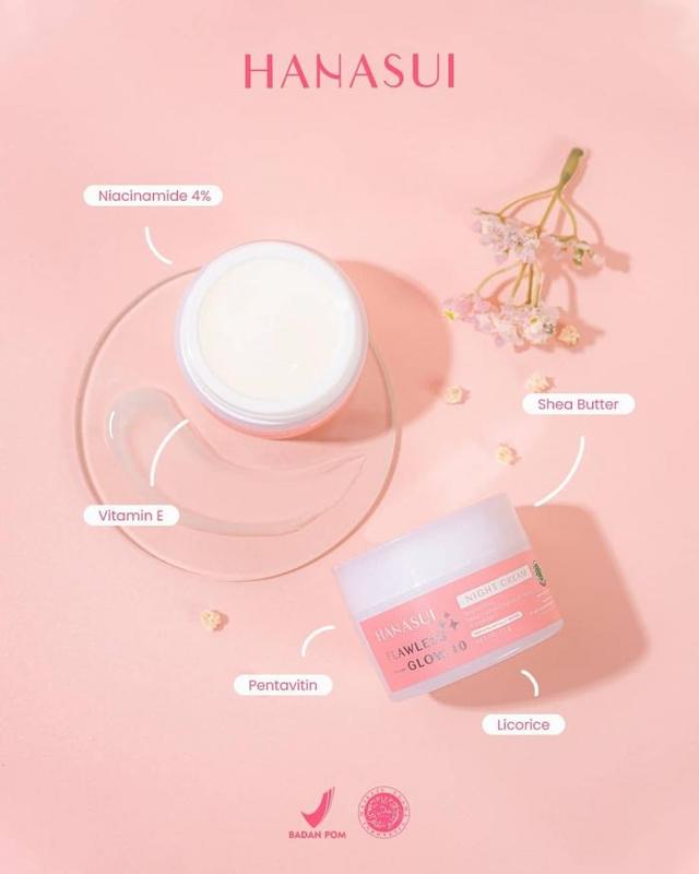 HANASUI FLAWLESS NIGHT CREAM Moisturizer Pelembab Wajah 2