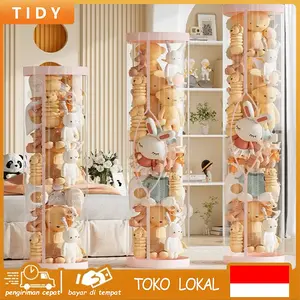 [COD 24h shipping] Tidy Tribe  90/120/150CM Doll Storage Bucket Transparan Dengan Ritsleting Lucu Ember Penyimpanan Boneka Tabung Storage Organizer Ember penyimpanan mainan PVC