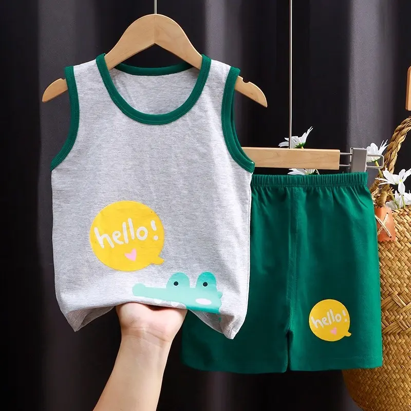 UNIWEAR Baby Baju Bayi Oblong Tanpa Lengan Umur 0-5 Tahun Setelan Anak Katun Parsel 1