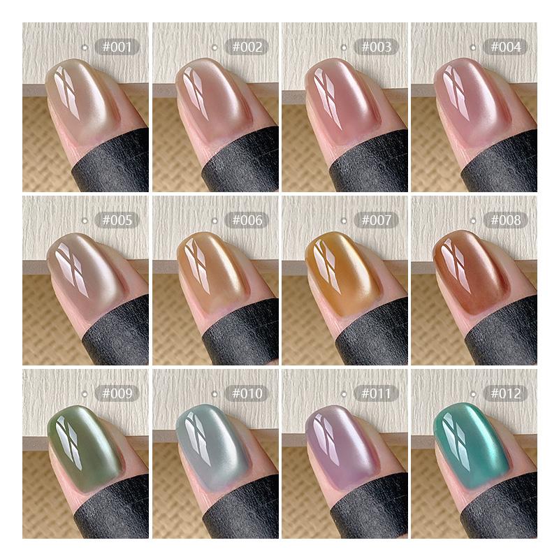 【100 người mua đầu tiên 【Giảm 10% Gel Sơn Móng Tay Mắt Mèo, Câu Chuyện Mùa Thu, 16 Màu, Hàng Mới Về 2025, Lấp Lánh Ánh Trăng Tráng Gương, Cần Đèn Làm Móng Để Khô