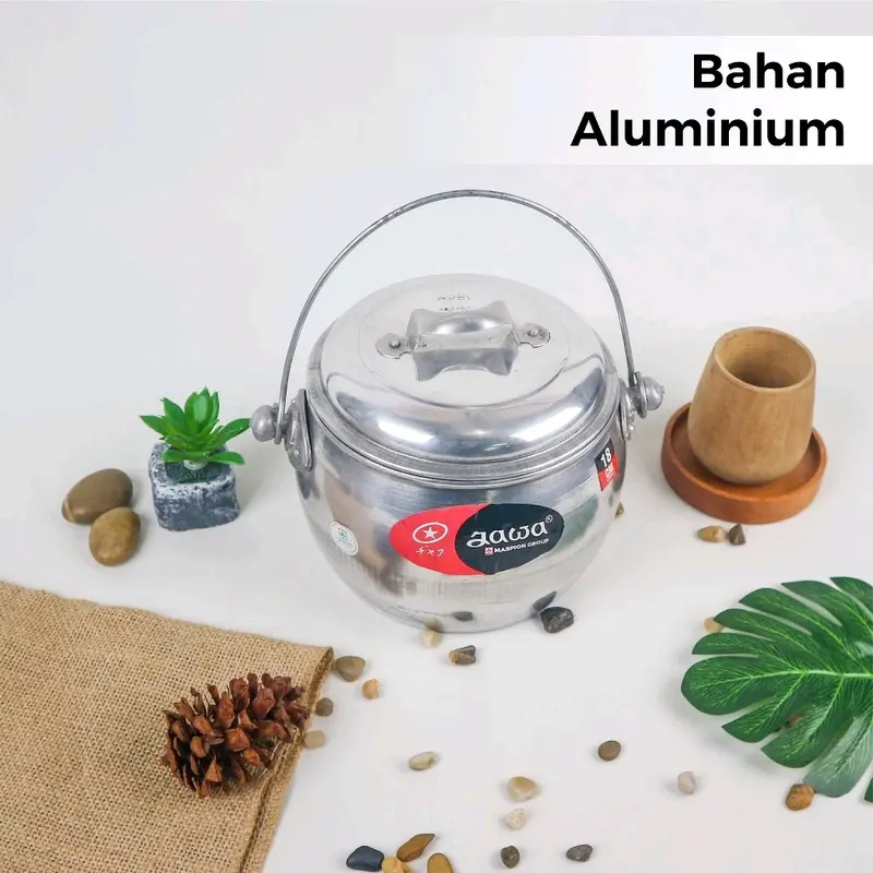 Maspion Ljawa Panci Periuk 16 18 20 22 cm Panci Kastrol Liwet Periuk Alumunium Panci Rebus Aluminium Alat Masak Dapur 3