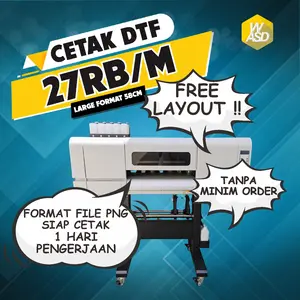 JASA CETAK DTF / PRINT DTF METERAN ECERAN LARGE FORMAT