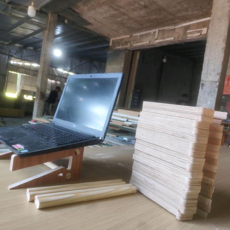 Giá Đỡ Loptop - Kệ Gỗ Cao Cấp Chống Gù- Tản Nhiệt Tốt- Bàn Làm Việc Gọn Gàng