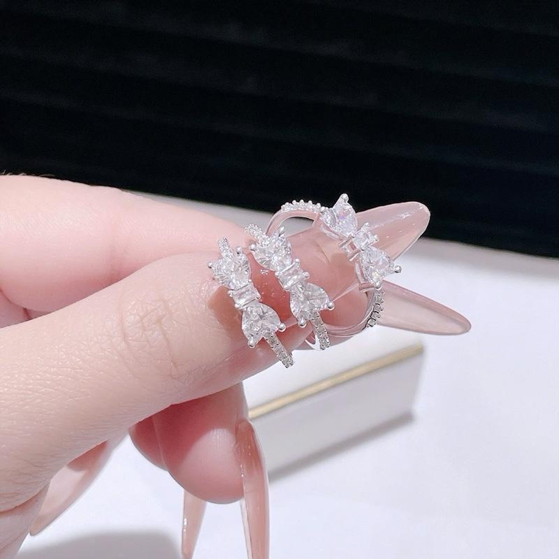 Nhẫn bạc nữ dáng nơ đá xinh,viền đá  bac ta  LoPa, SK15  cá tính điệu đà, Kỷ niệm, xinh xắn , trang sức , phụ nữ , điểm nhấn,thu hút , thời trang , quà tặng , sinh nhật , bạn thân