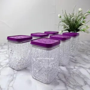 (6PCS)Toples Cantik mika Calista dengan kapasitas 1000ml & 800ml. et2
