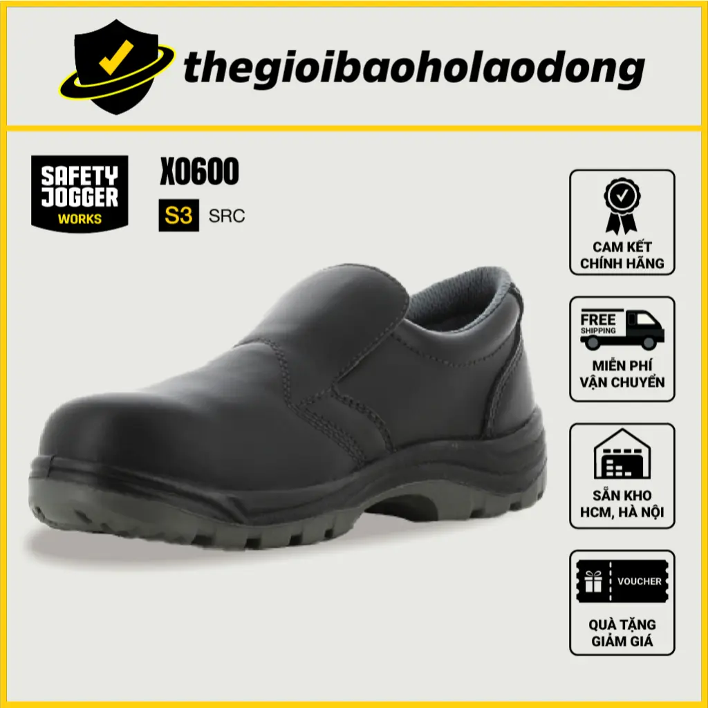 Giày Bảo Hộ Lao Động Safety Jogger X0600 Chống Trơn Trượt Thấm Nước Chống Đinh Êm Chân