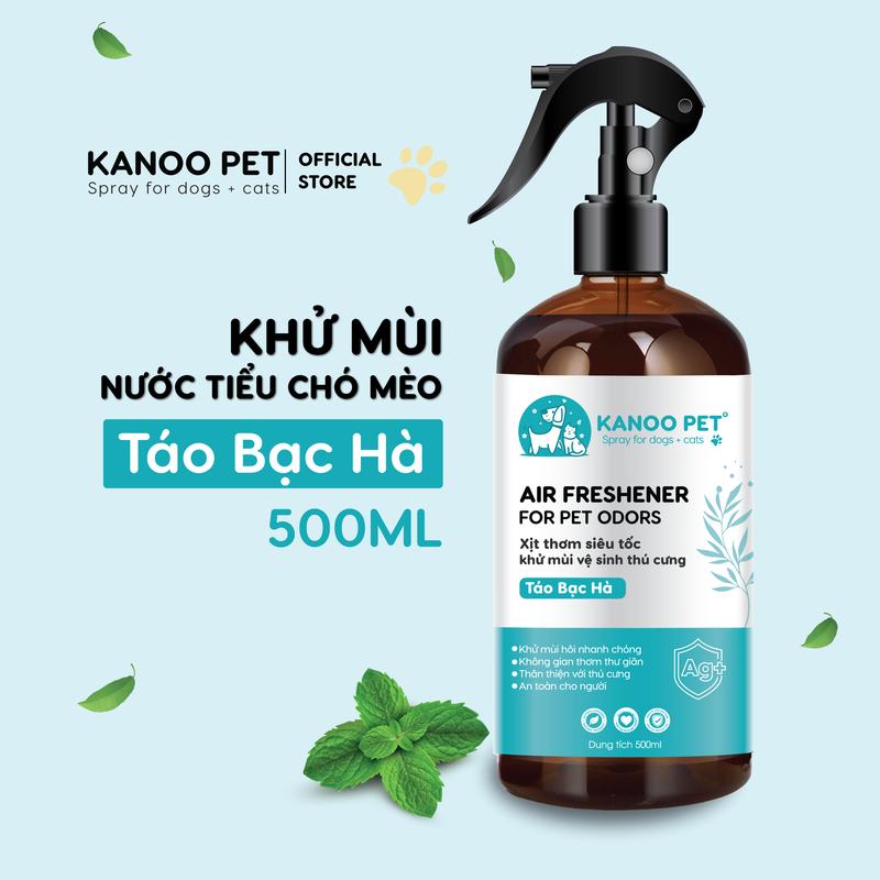 Xịt khử mùi nước tiểu, khử mùi chậu cát chó mèo Táo Bạc Hà giúp khử sạch mùi hôi khai, hỗ trợ pet đi vệ sinh đúng chỗ
