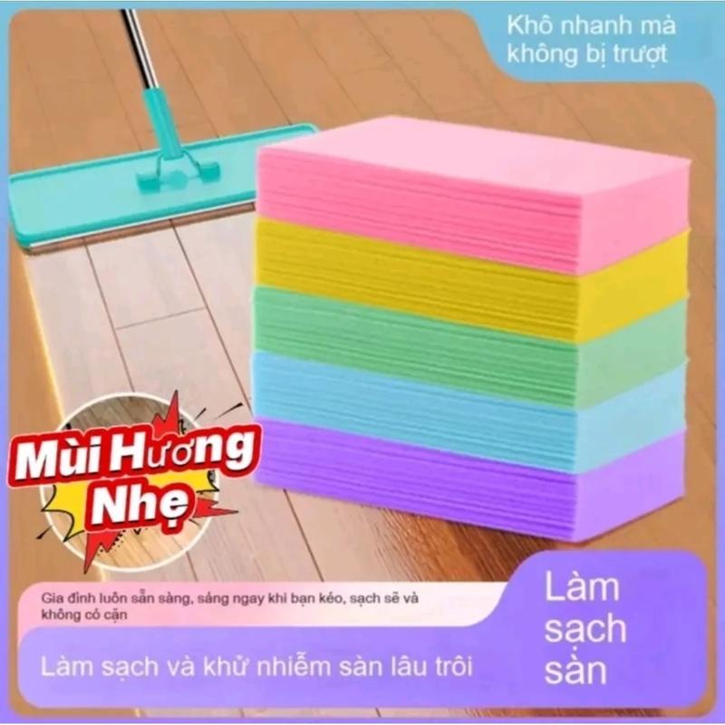 Combo 5 Túi- 150 Miếng Giấy Lau Sàn Nhà Tẩy Rửa Đa Năng Hoà Tan Diệt Khuẩn Hương Thơm Dễ Chịu,Làm Sạch Sàn Nhà