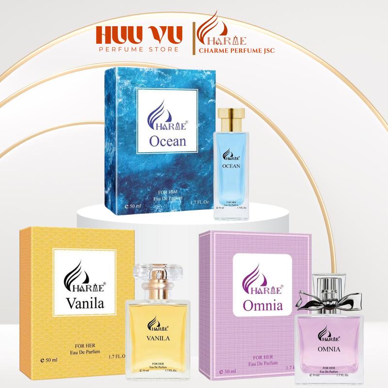  CHARME PERFUME - Nước Hoa Nam và Nữ : Charme Ocean 50ml - Charme Omnia 50ml - Charme Vanila 50ml 