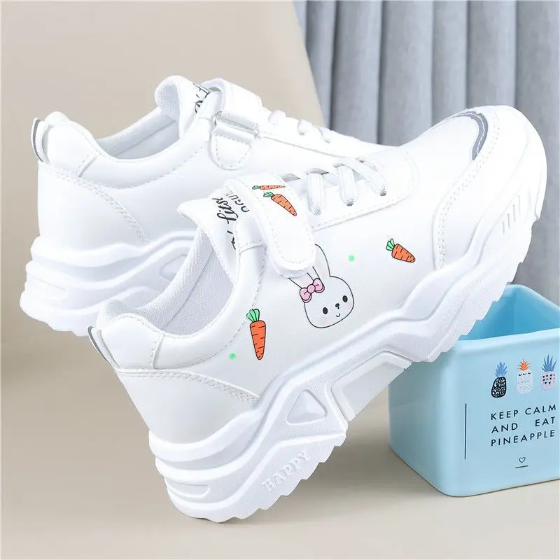 Sepatu Anak Perempuan Motif Kelinci SP-ANAK 03 Fashion Trainer Sepatu Sekolah Anak Perempuan TK/PAUD Round Toe sepatu olahraga  anak cewek