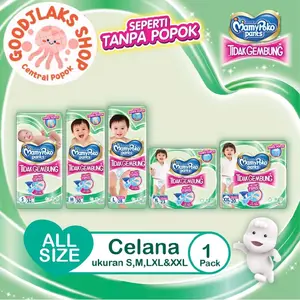 MamyPoko Pants Extra Kering Slim Tidak Gembung S32 M30 L28 XL23 XXL20 Popok Bayi
