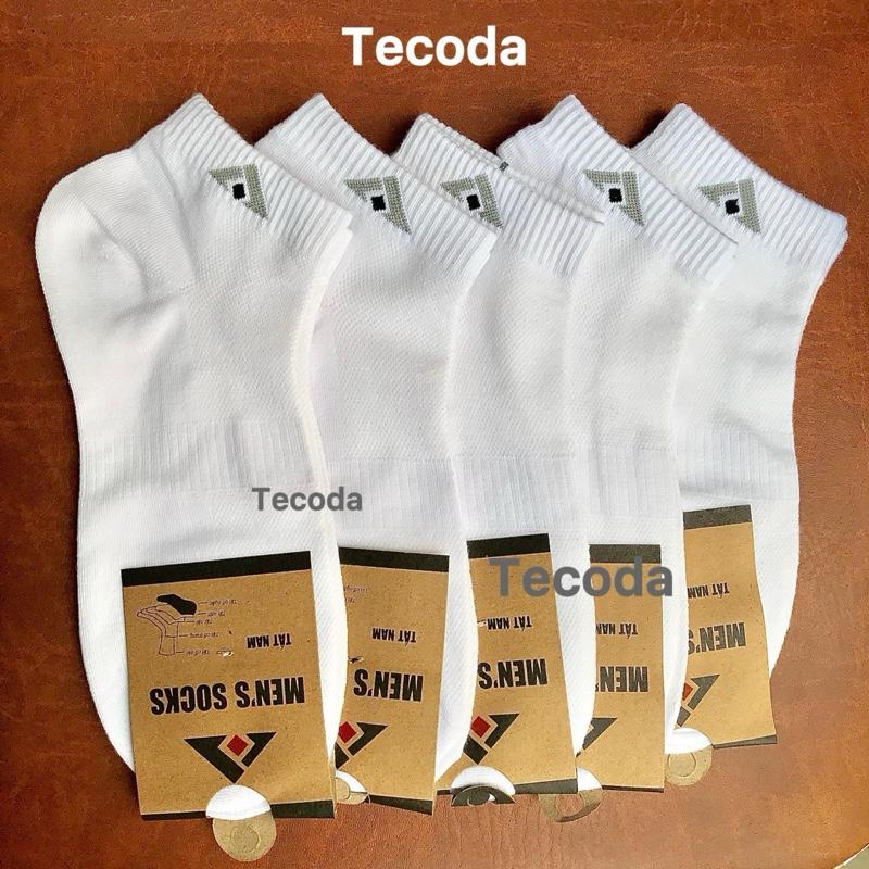   Combo 10 đôi  Tất nam cổ ngắn Màu Trắng độ dày vừa phải lưới thoáng khí khử mùi đến mắt cá chân hàng VNXK 