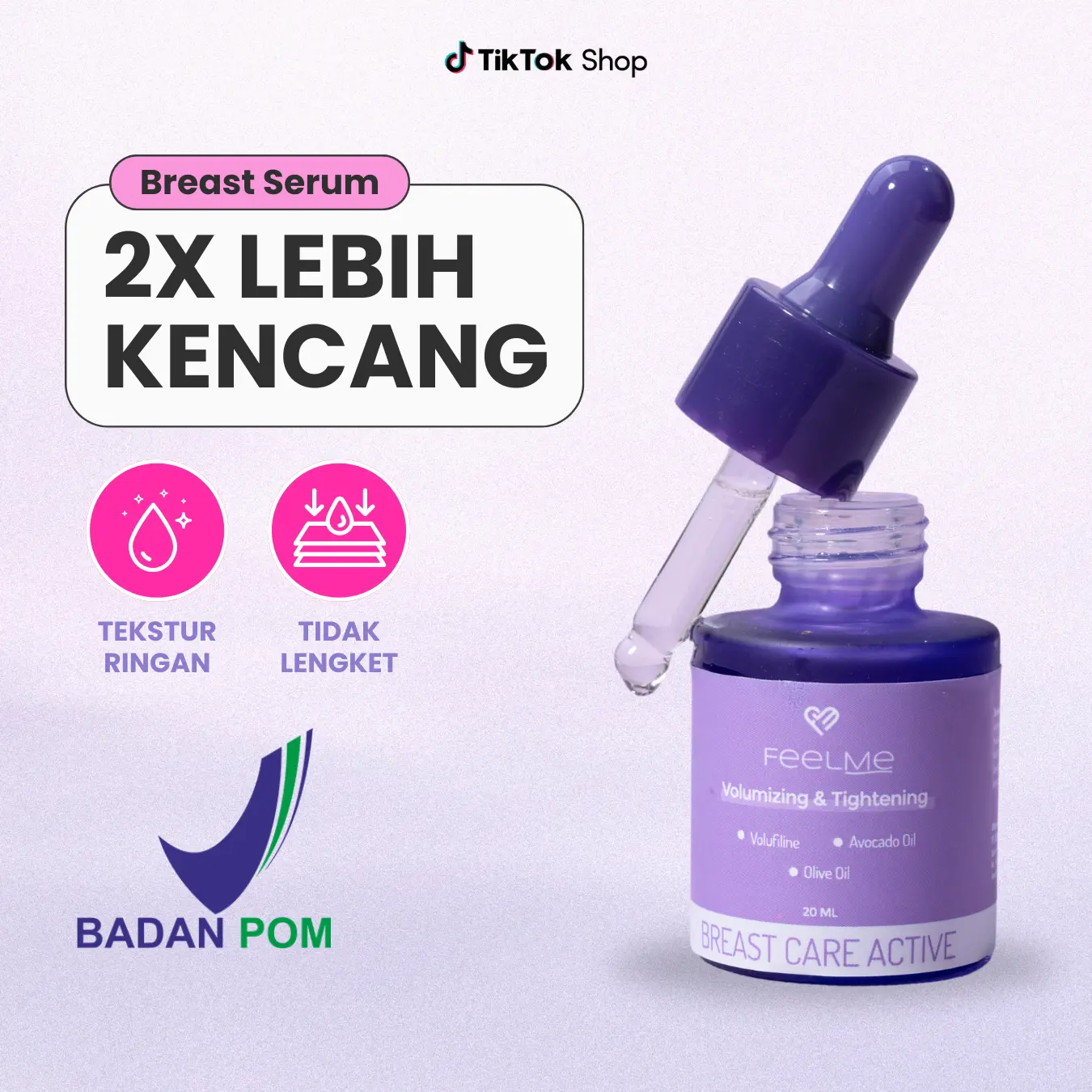 FEELME Bust Fit with Volufiline 20ml untuk Perawatan PD Wanita  Pengencang  Kulit Si Kembar