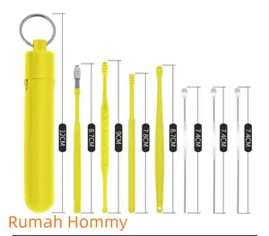 Alat Pemetik Telinga Baja Tahan Karat untuk Dewasa dan Anak-anak 7 PCS, Sendok Pemetik Telinga, Pembersih Pemetik Telinga Ear Cleaning korek telinga Kuping Kotoran