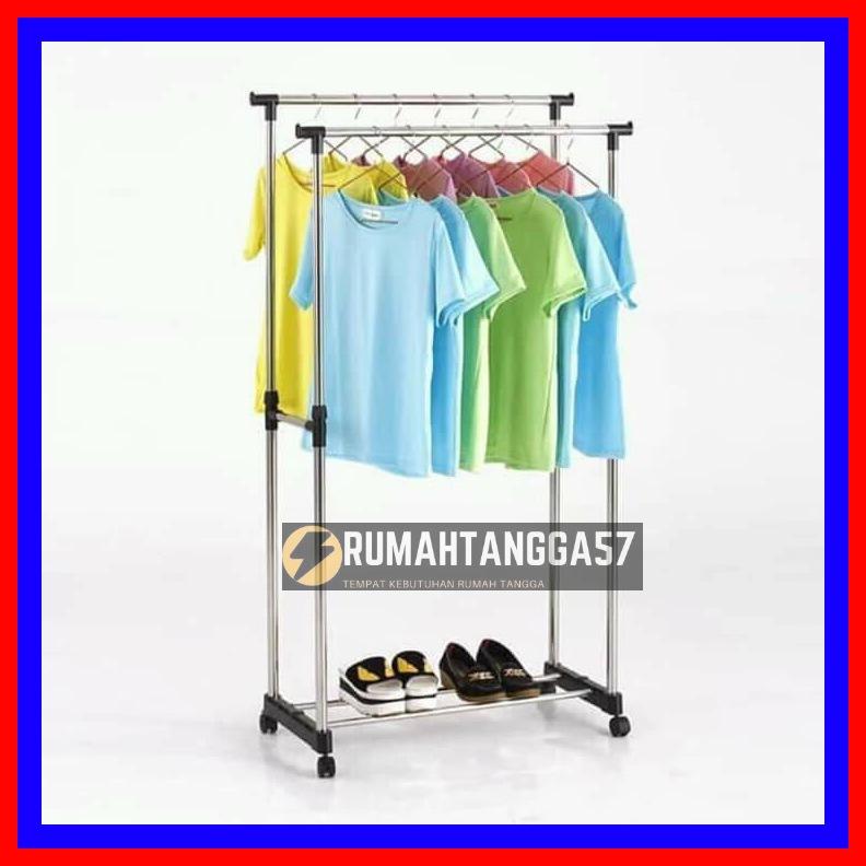 DOUBLE ROD RACK / DOUBLE POLE - Shop | Tokopedia