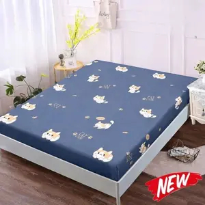 Sprei Sudut Karet Anti Geser Bahan Katun Jepang Premium Halus Adem Ukuran 180 160 120 90 x 200 Tanpa Sarung Bantal & Guling Tali Tidak Luntur