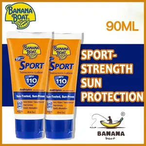 Banana Boat Sunscreen SPF110 PA+++ Non-Greasy Water Resistant Sunblock Face Skin Body sweat proof UV proof badan Sunscreen Sun Care Sports Sunblock 90ml