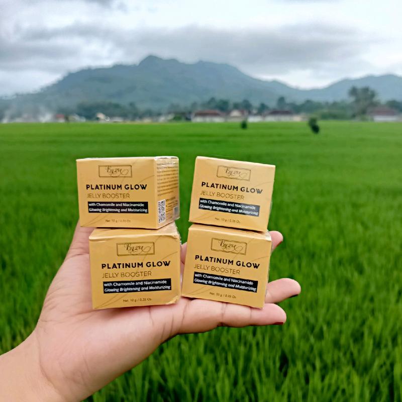 Byzoe Glowing Booster Platinum Glow jelly booster mencerahkan mengencangkan wajah Memutihkan Pelembab Pencerah Hitam Perawatan 7