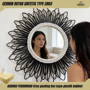 CERMIN ROTAN SINTETIS (TAHAN AIR DAN RAYAP) DIAMETER 60 CM AETHETI