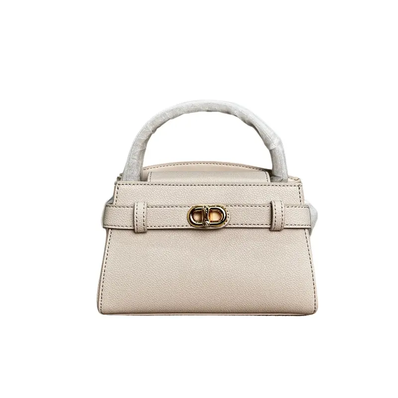 [FREE PAPERBAG] Aubrielle Metallic-Buckle Top Handle Bag Kulit  Jastipan.th 4