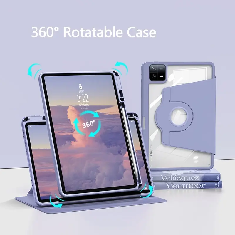 Casing Xiaomi Mi Pad 6 MiPad 6 Pro 11 Inch 2023 Case 360 Rotating Acrylic Crystal With Slot Pen Holder 0