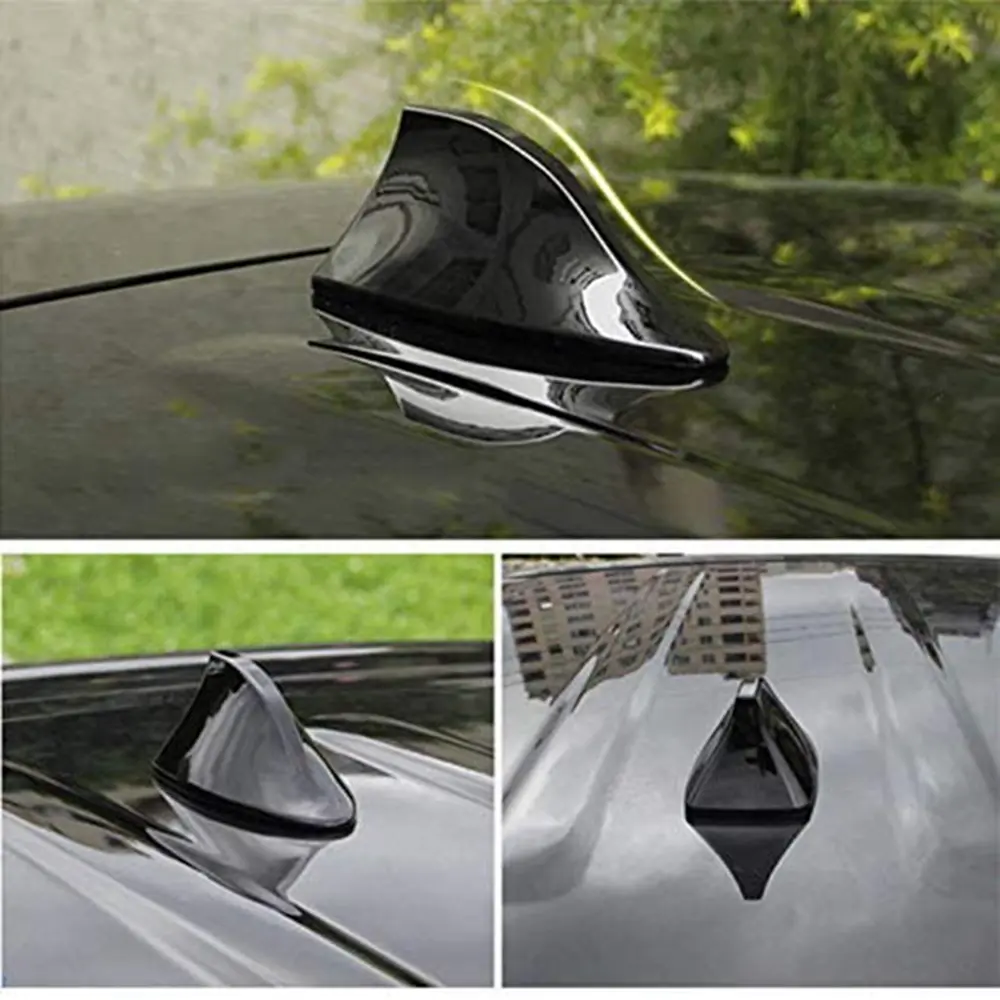 Shark Fin Antenna Cover for Car, Car Radio Antenna Topper, Universal Antenna for Vehicle Decoration, Silvery