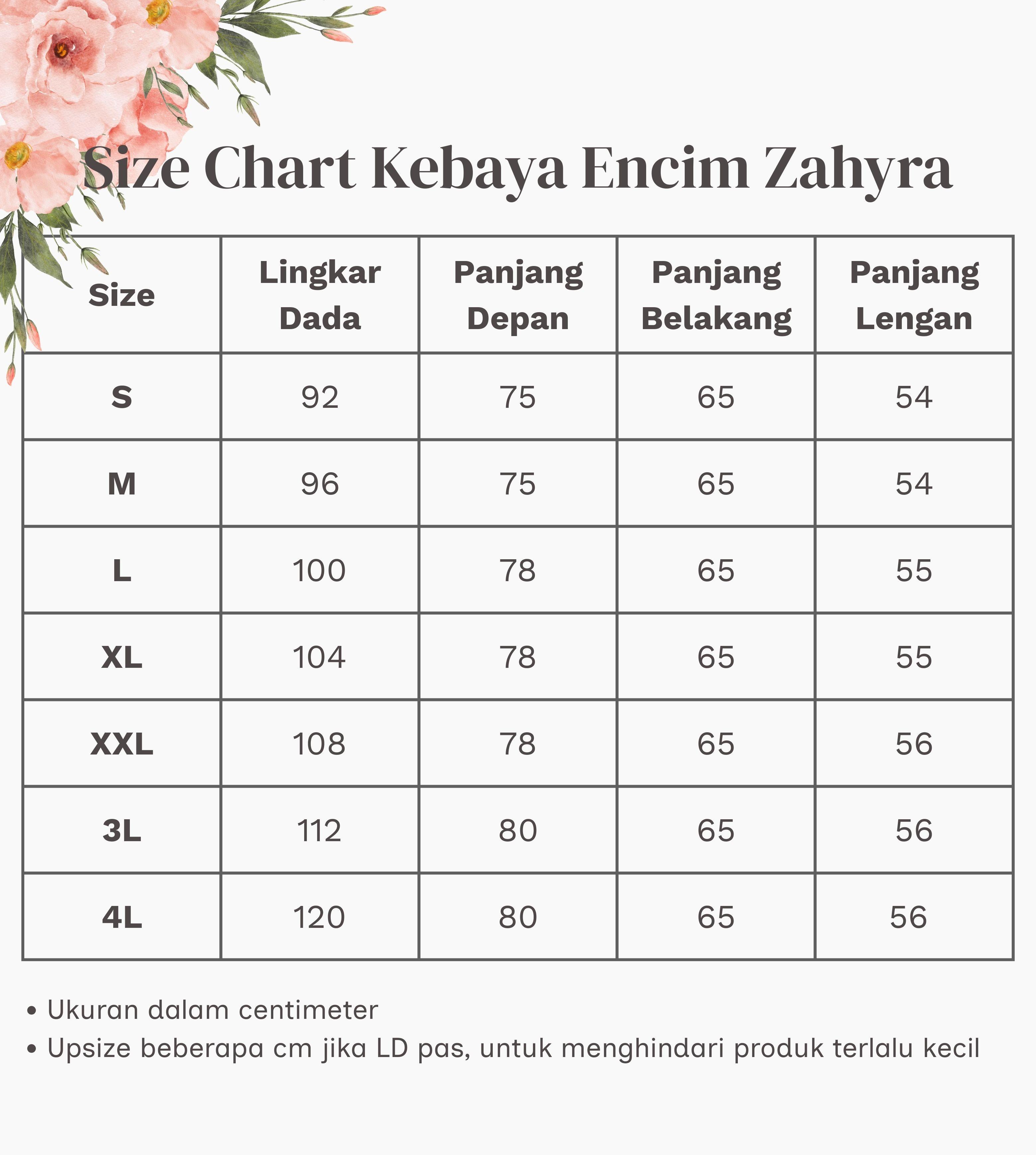 Zahyra Kebaya Encim Bordir Motif Bunga Salur Tangan Panjang - Dress Wanita Seragam Katun Polymikro Putih Hitam untuk Sekolah, Wisuda dan Bridesmaid Atasan Pesta Mewah