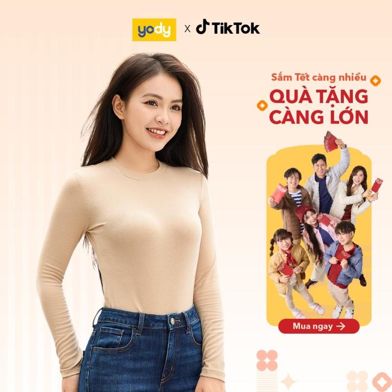  YODY Áo Thu Đông Nữ Giữ Nhiệt XTra-Heat Cổ Tròn ATN7006- WCTL25F028 