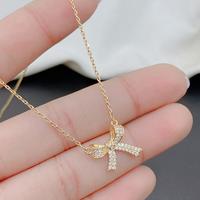 Gambar LULA ROSE Kalung pita berlian titanium steel, tampilan mewah elegan, cocok sehari‑hari & acara spesial - XL61 dari Lula Rose Store Kab. Tangerang 3 Tokopedia