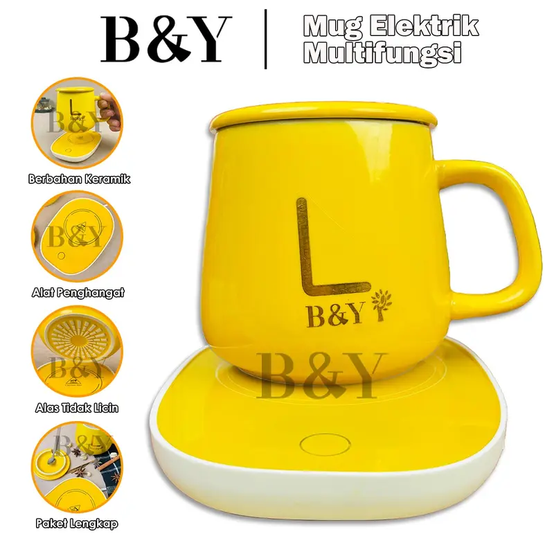 Gelas Keramik Elektrik / Mug Dengan Tatakan Penghangat Elektrik / Set Gelas Keramik / Mug Cangkir Elektrik 0