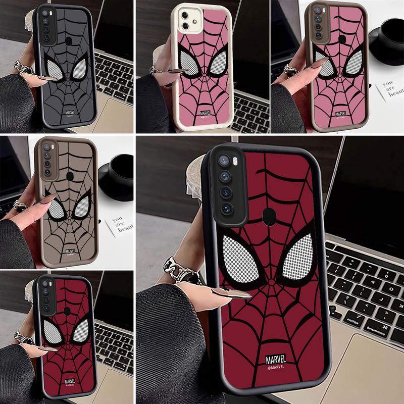  Ốp Điện Thoại Ốp Cho Realme 5i Realme 5 Realme 6i Realme 5S Realme C3 Realme Narzo 20A Realme Narzo 10 Realme10A Bảo Vệ Chống Sốc Toàn Thân Lớp Hoàn Thiện Lì Phong Cách Cổ Điển Mềm Mại Có Người Nhện 