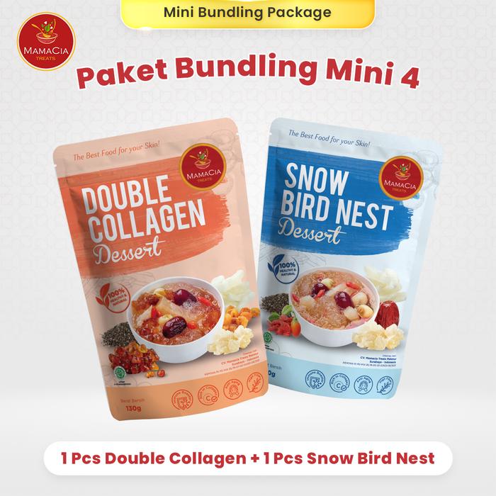 Gambar Mamacia Treats Paket Bundling MINI 4 : Snow Bird Nest + Double Collagen Dessert - Mini SBN + Mini DCD dari Mamacia Treats Kota Surabaya Tokopedia