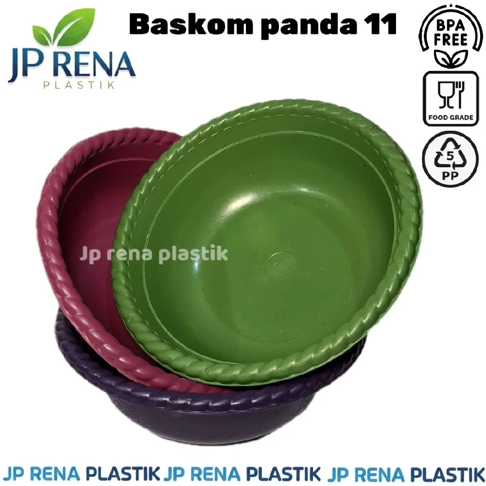 (12pcs) Baskom Panda 11 Baskom Nasi Hajatan Tempat Lauk Tempat Sayur Wadah Nasi Berkatan