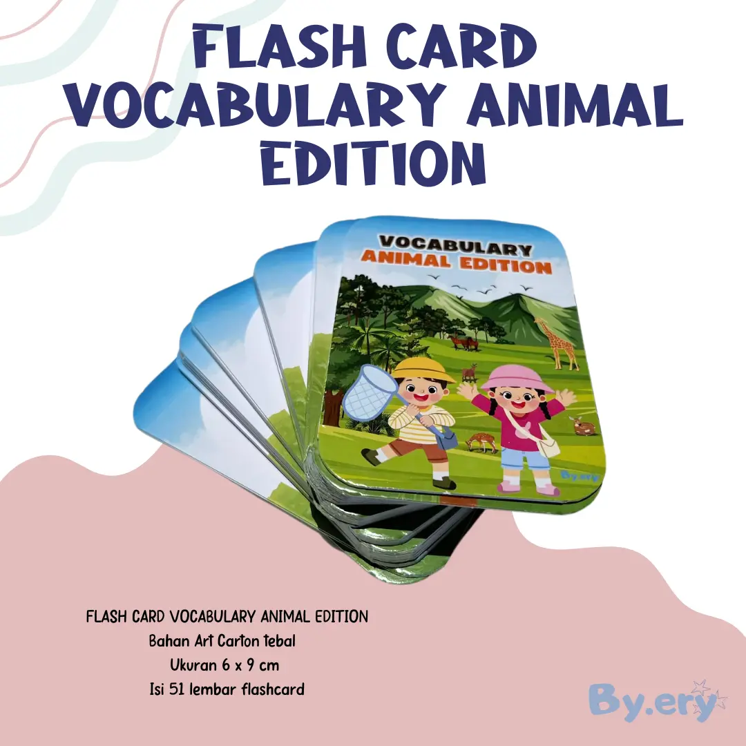 FLASHCARD VOCABULARY ANIMAL EDITION | HEWAN | BY.ERYY Kartu Anak