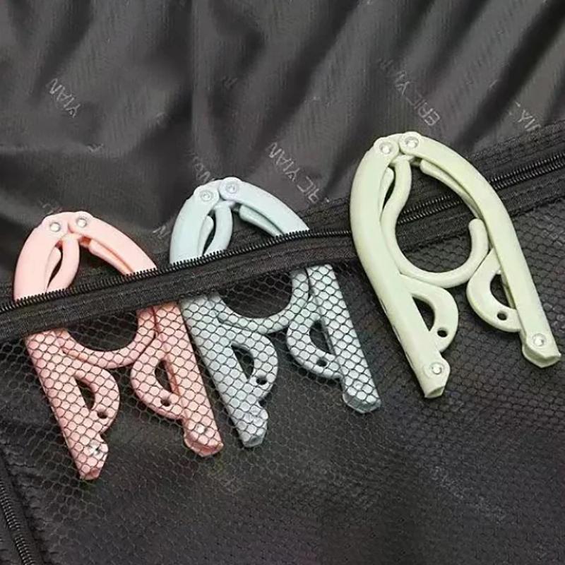 10PCS Gantungan Baju Hanger Lipat Portable Jemuran Pakaian Travel Serbaguna 4