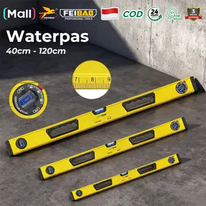 Spirit Level Waterpass / Alat Ukur Sudut Kemiringan 3 in 1 / 40 - 120 CM / F45-0020