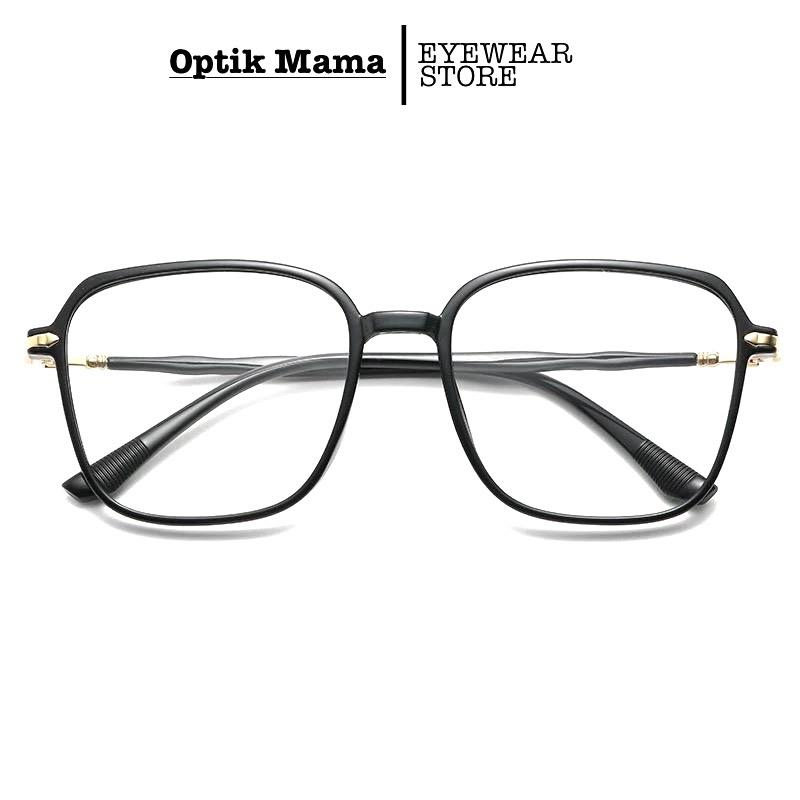 OPTIK MAMA - Kacamata Gaya Dan Mnus Wanita Terbaru + Lensa Blueray Bluecromic Photocromic Biru Frame Biru Frame Eyewear Glasses 0