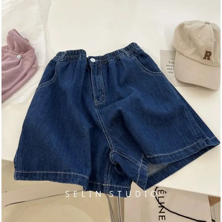 Đùi ngố jean Qc, cạp chun có cúc khoá bigsize